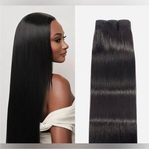 Natural Black Straight Remy Human Hair 20 Inch Sew In Hair Extensions